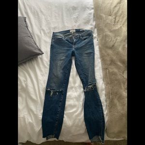 Frame denim ripped jeans